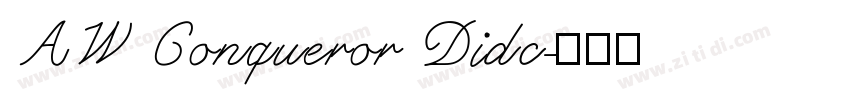 AW Conqueror Didc字体转换